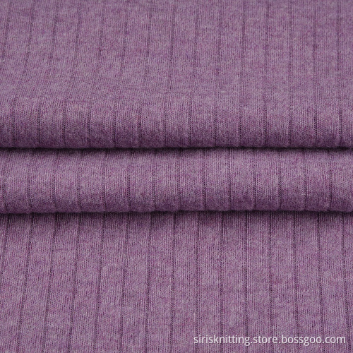 Melange Cotton Poly Drop Needle Interlock With Sueded